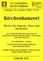 HochtaunusStreicher Kirchenkonzert 1996