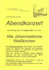 HochtaunusStreicher Abendkonzert 2001