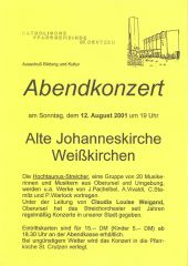 HochtaunusStreicher Abendkonzert 2001 HochtaunusStreicher Abendkonzert 2001