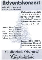 HochtaunusStreicher Adventskonzert 2002