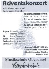 HochtaunusStreicher Adventskonzert 2002 HochtaunusStreicher Adventskonzert 2002