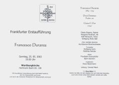 HochtaunusStreicher Erstauffhrung Francesco Durante