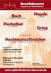 HochtaunusStreicher Benefizkonzert Opferdenkmal HochtaunusStreicher Benefizkonzert Opferdenkmal
